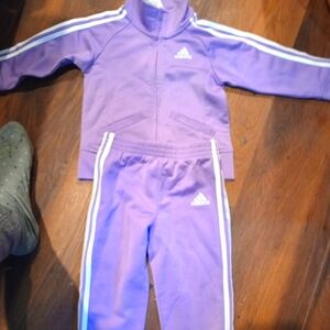 Adidas 18 month Purple Track Suit Outfit